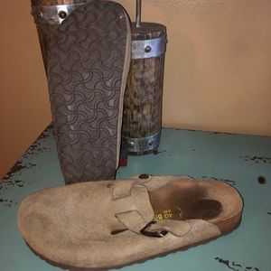 Birkenstock mules. Used but lots of life left. Condition reflects in the price.